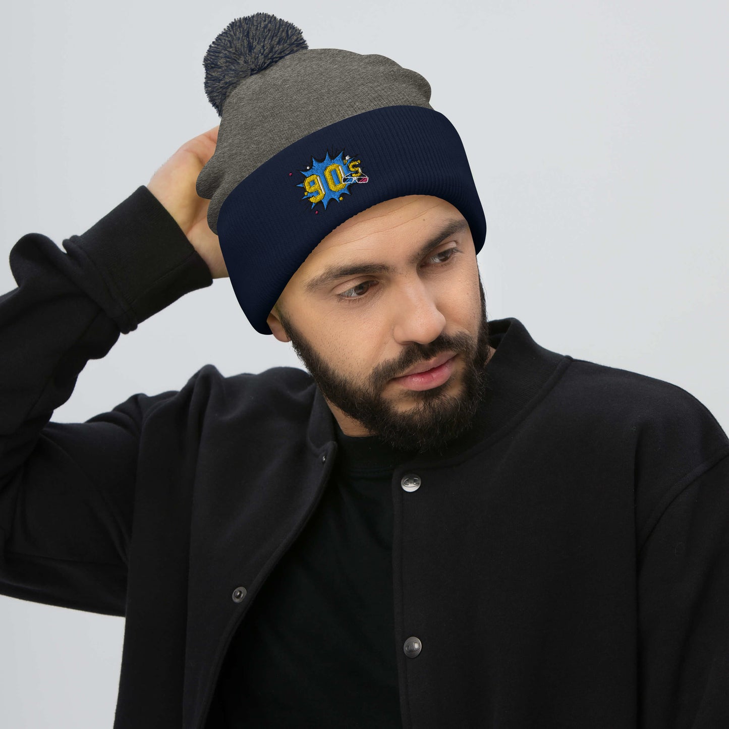 90s Pom-Pom Beanie