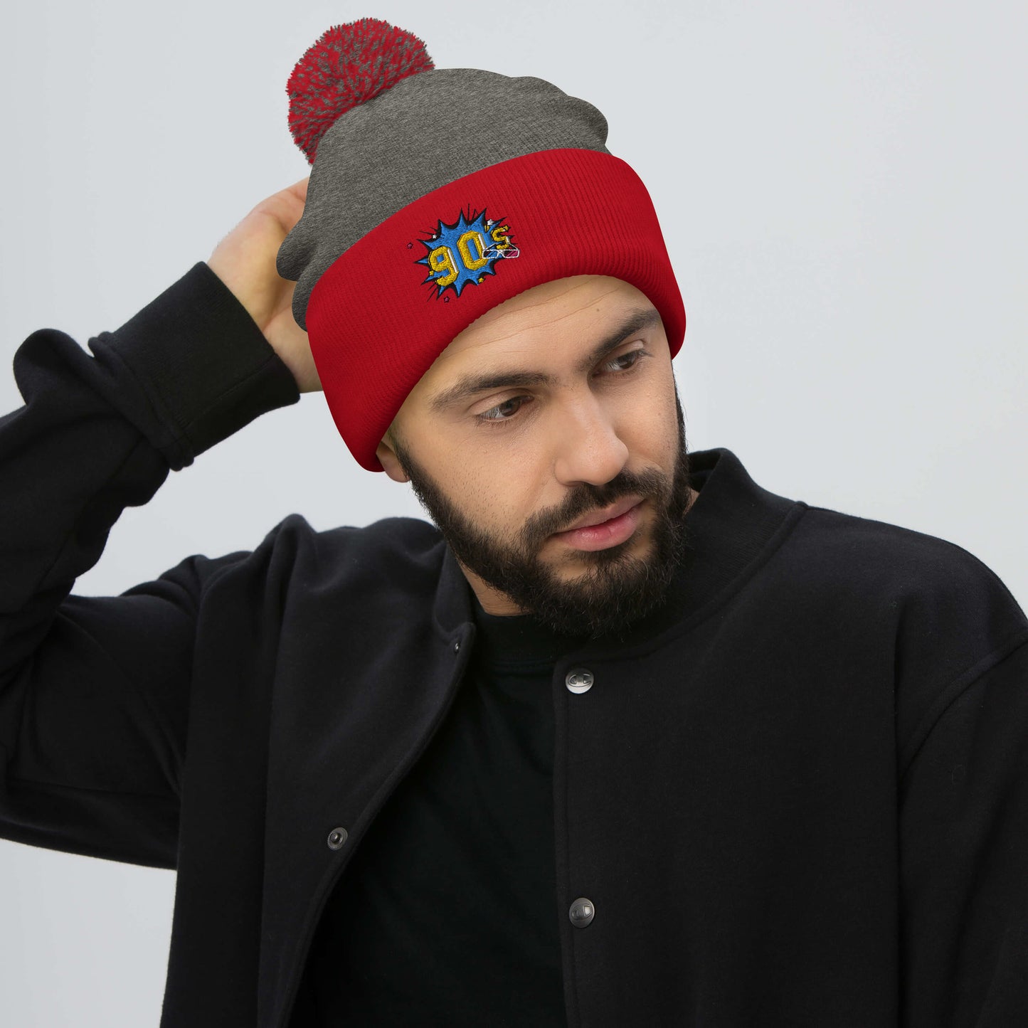 90s Pom-Pom Beanie