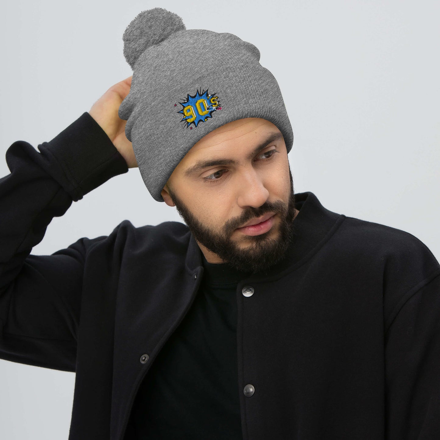 90s Pom-Pom Beanie