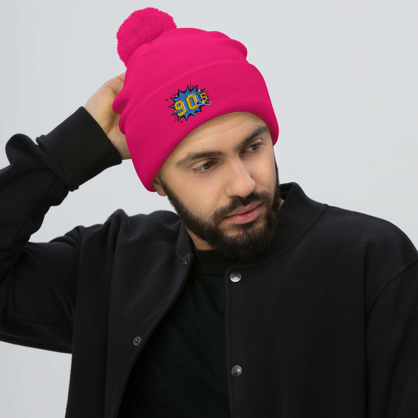 90s Pom-Pom Beanie