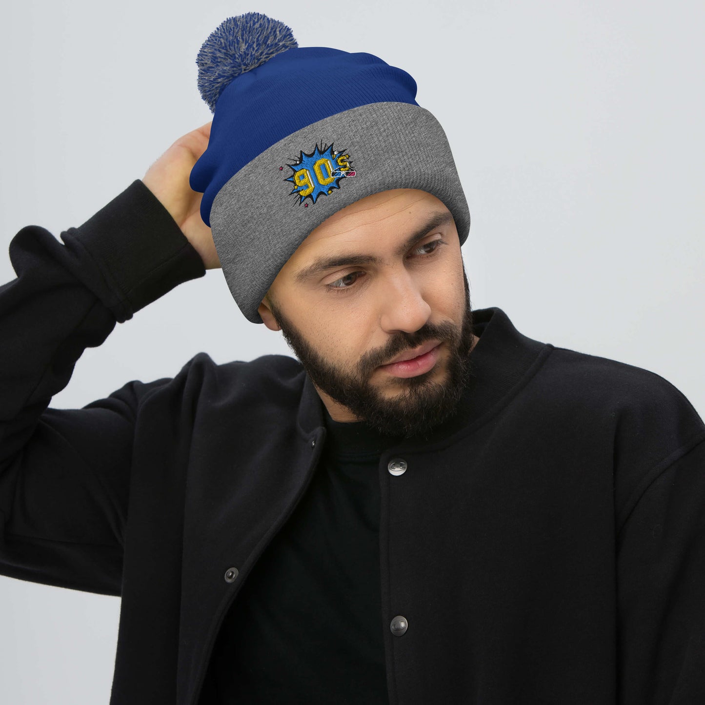 90s Pom-Pom Beanie