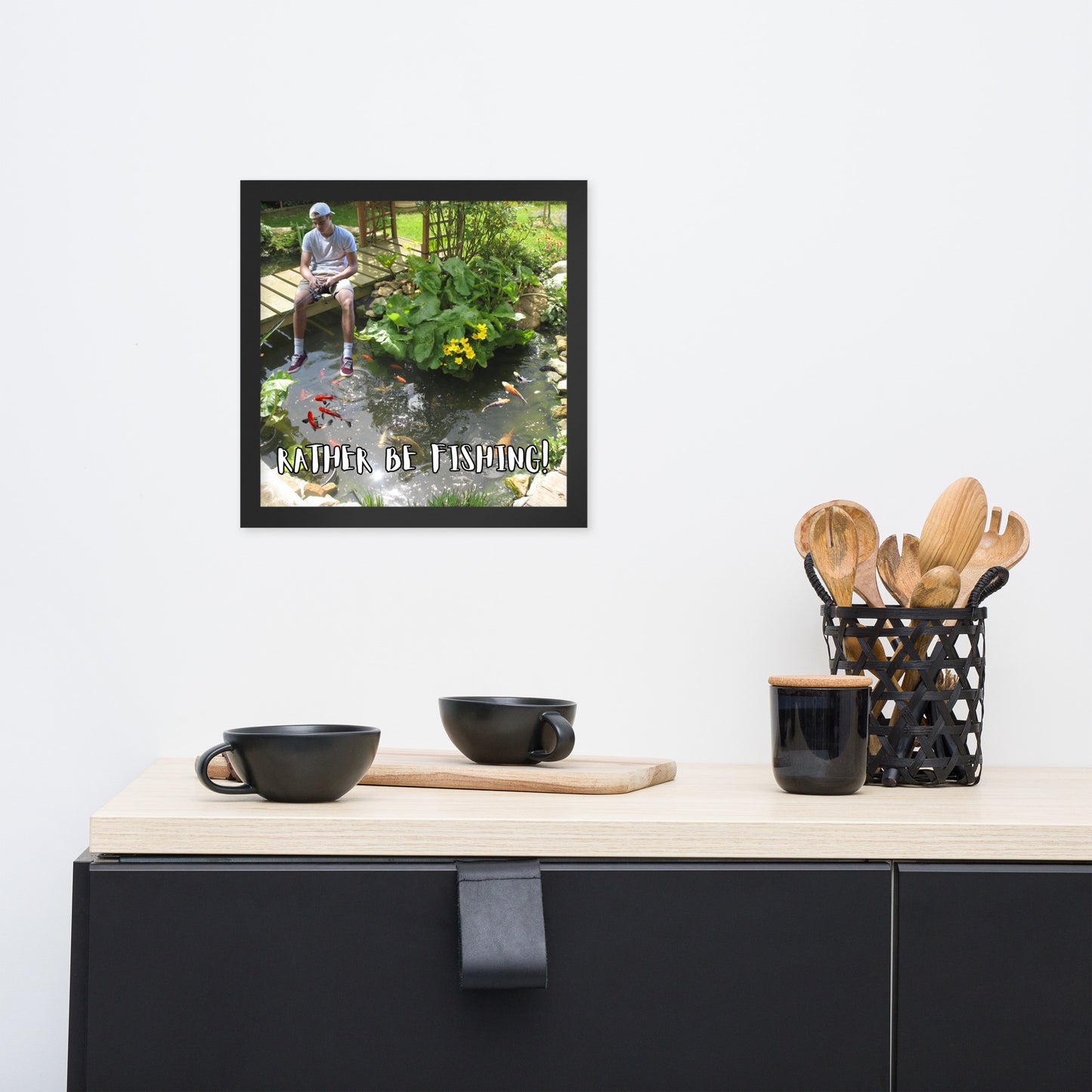 Rather Be Fishing 954 Framed photo paper poster