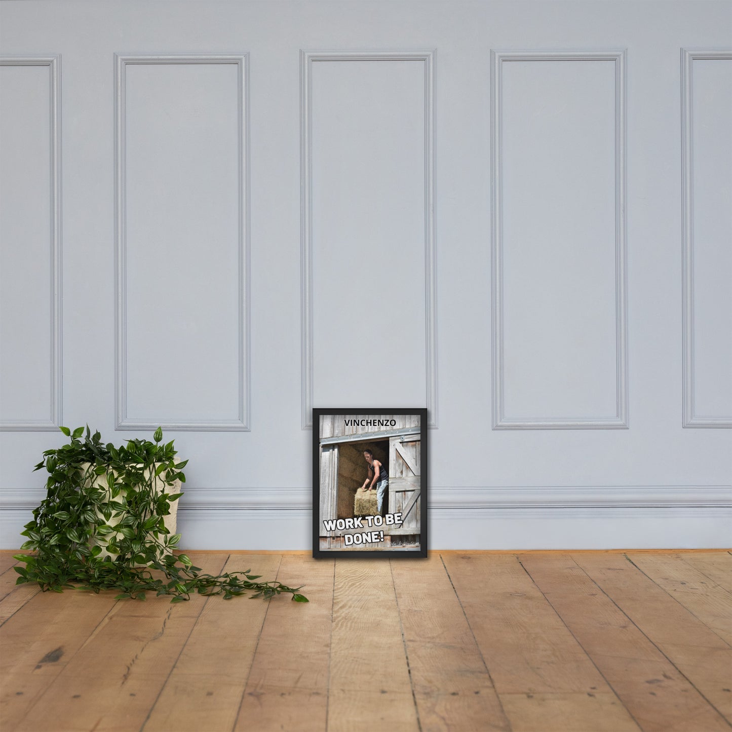 Work 954 Framed photo paper poster