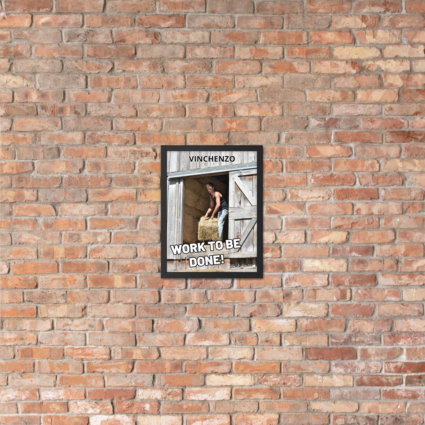 Work 954 Framed photo paper poster