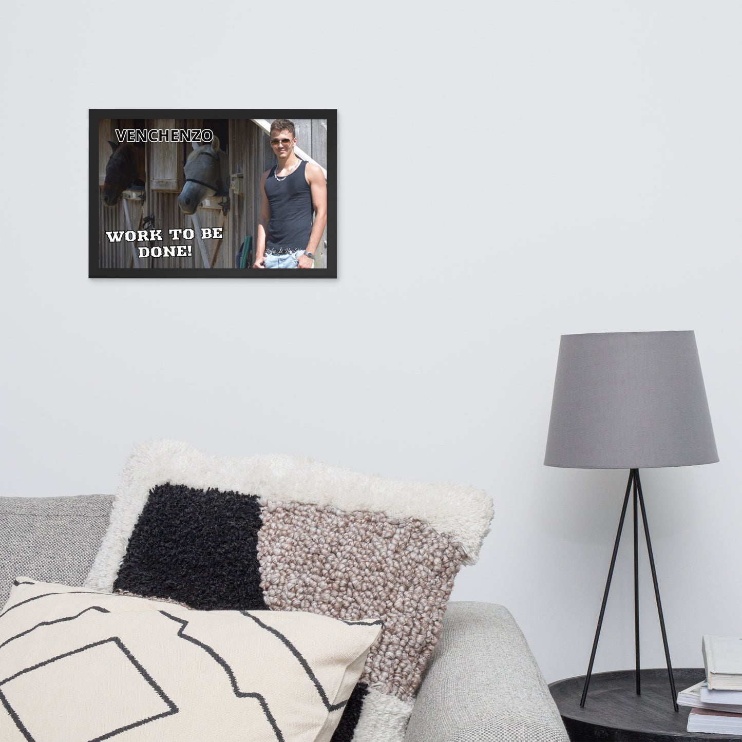 Work 954 Framed photo paper poster