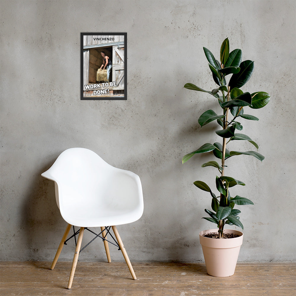 Work 954 Framed photo paper poster