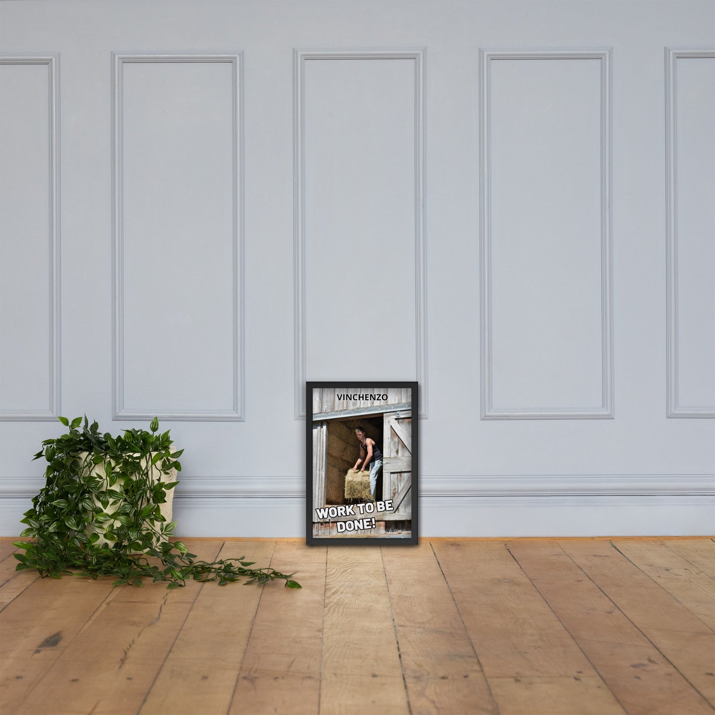 Work 954 Framed photo paper poster