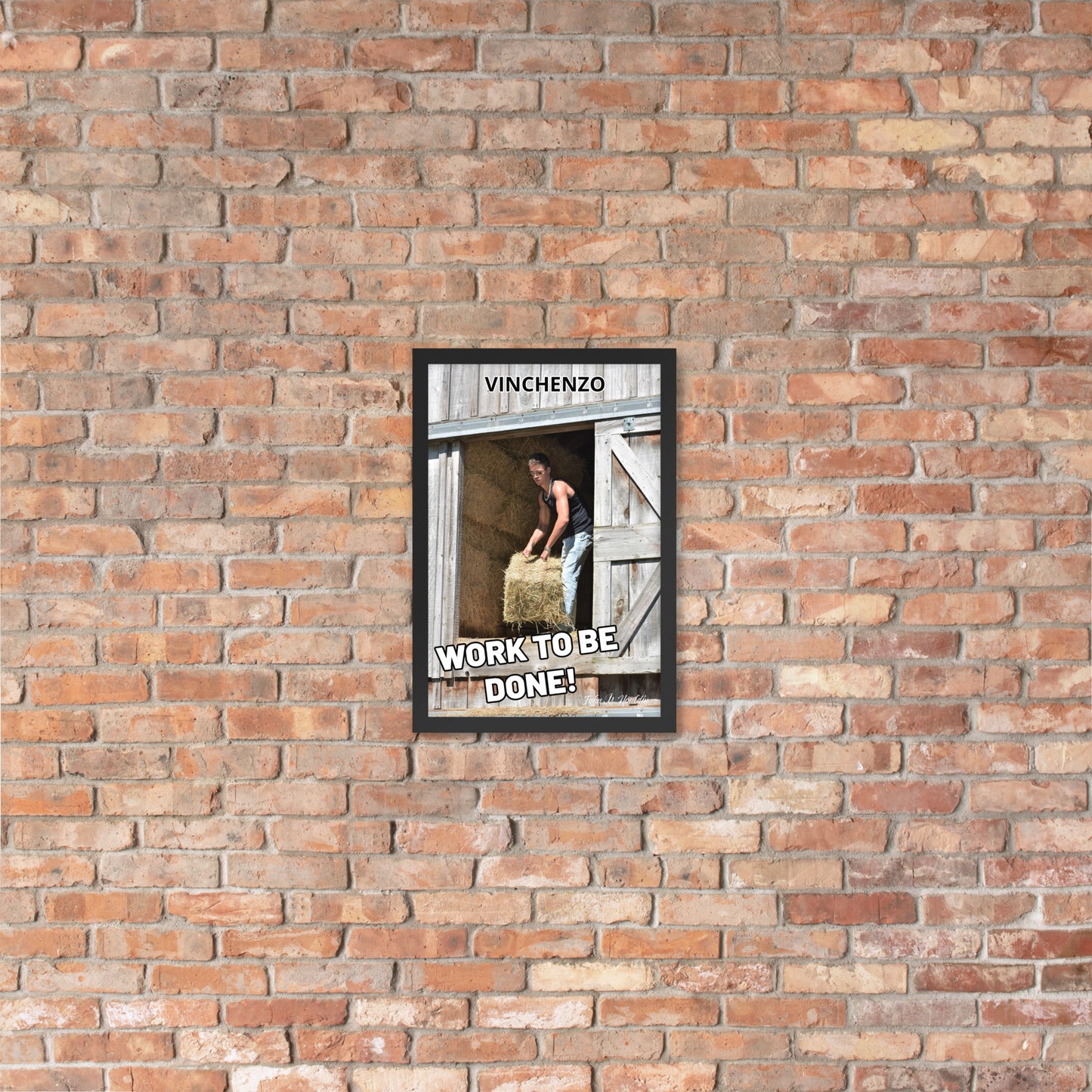 Work 954 Framed photo paper poster