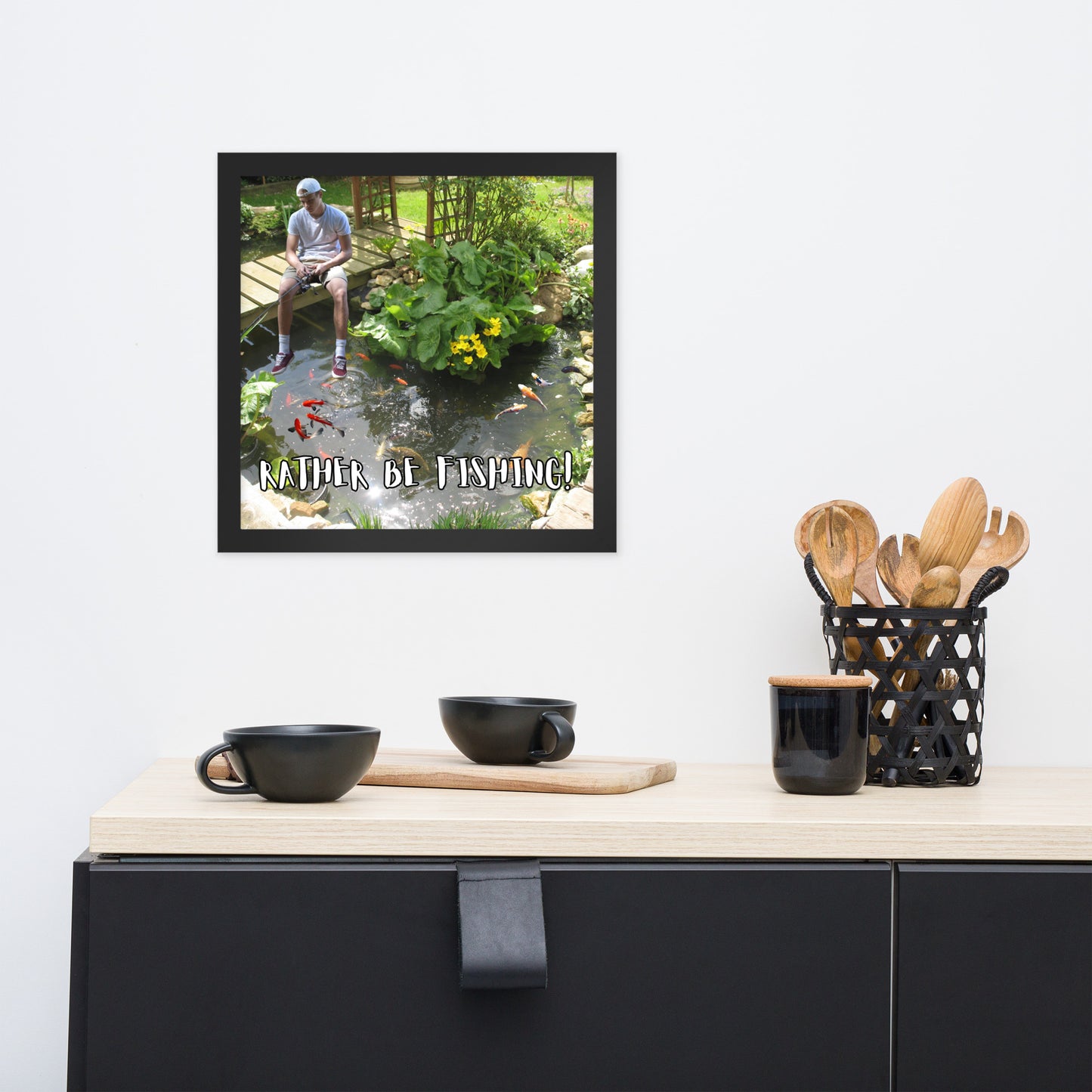 Rather Be Fishing 954 Framed photo paper poster
