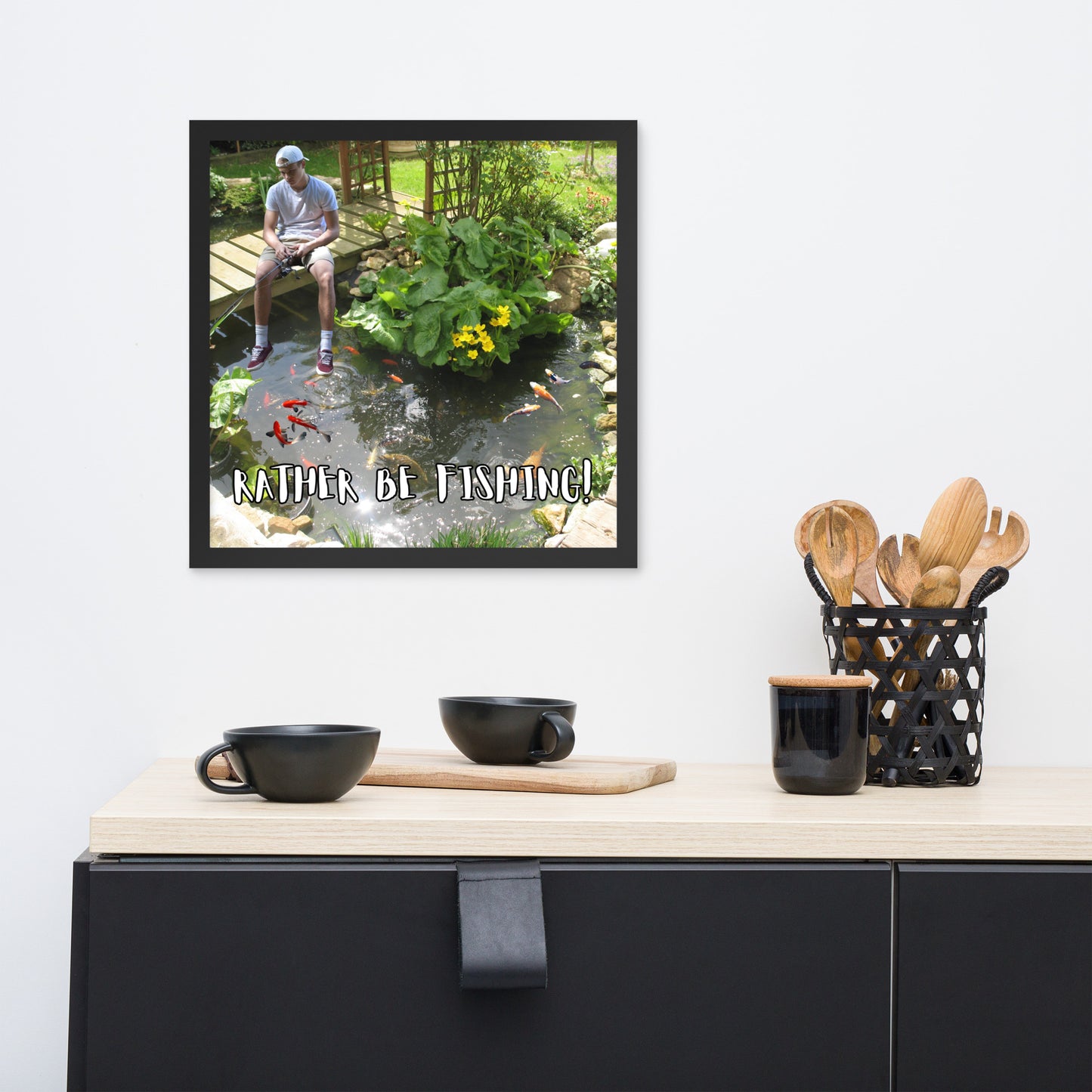 Rather Be Fishing 954 Framed photo paper poster