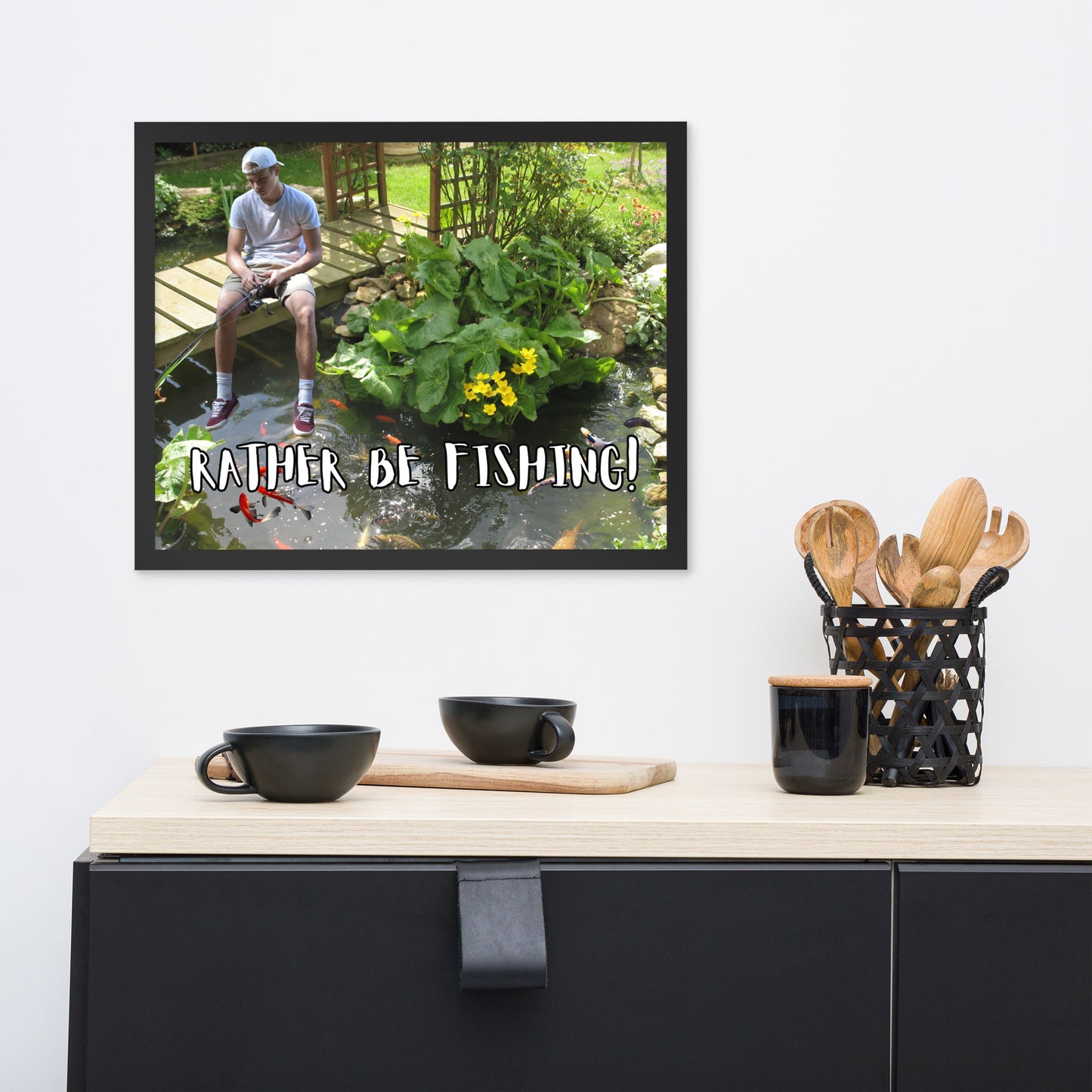 Rather Be Fishing 954 Framed photo paper poster