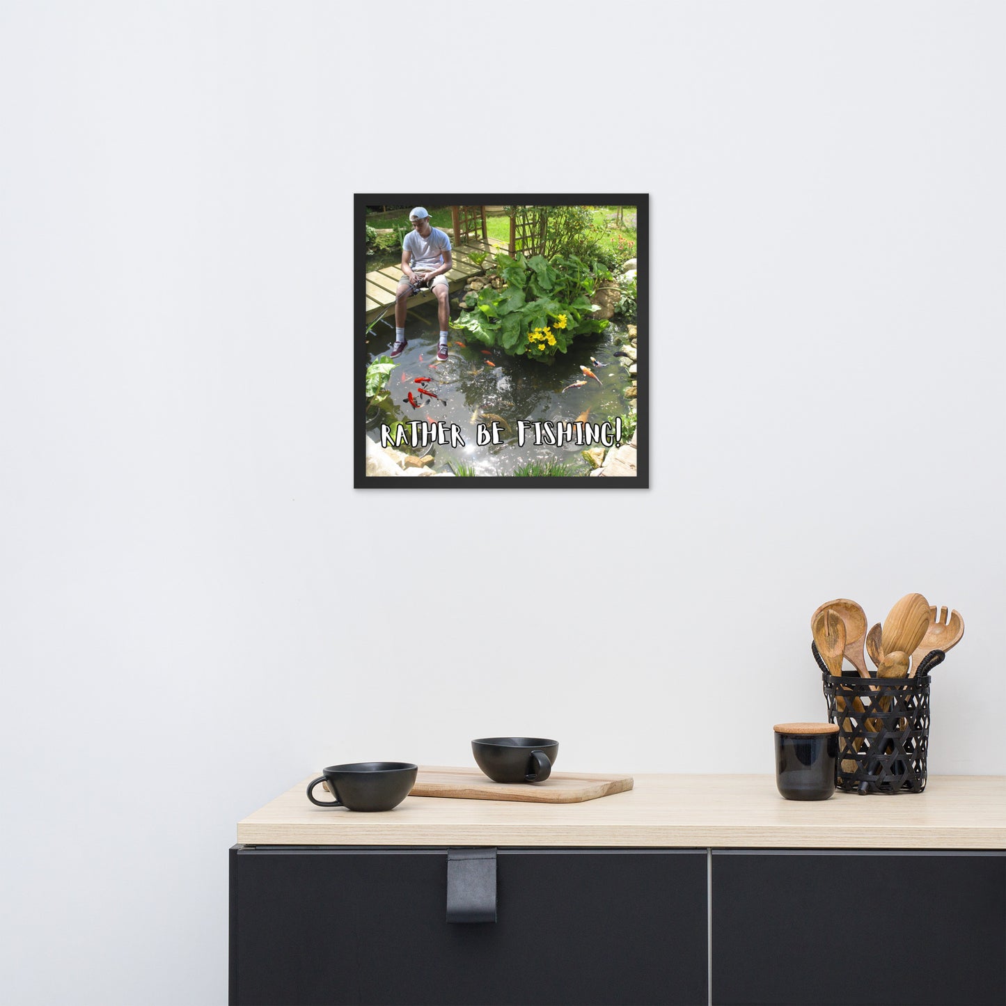 Rather Be Fishing 954 Framed photo paper poster