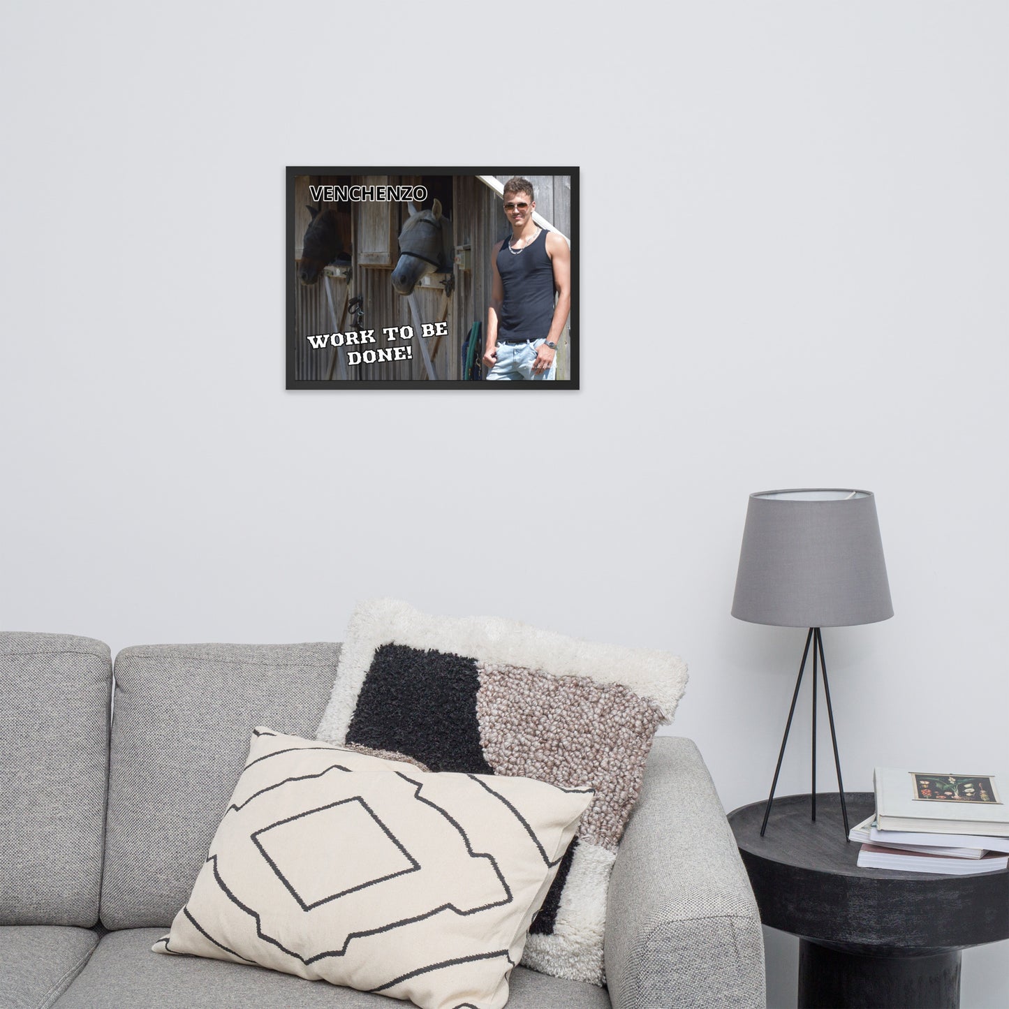 Work 954 Framed photo paper poster