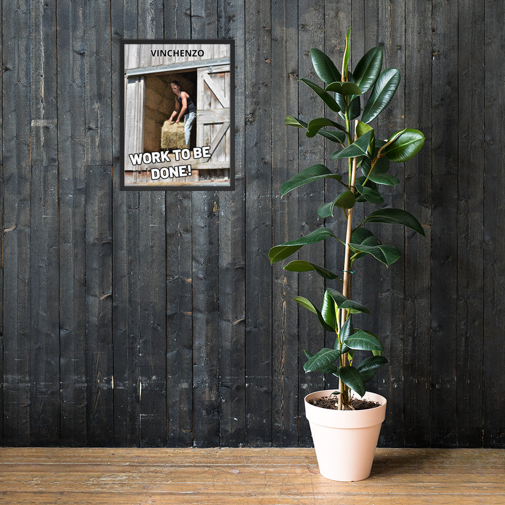 Work 954 Framed photo paper poster