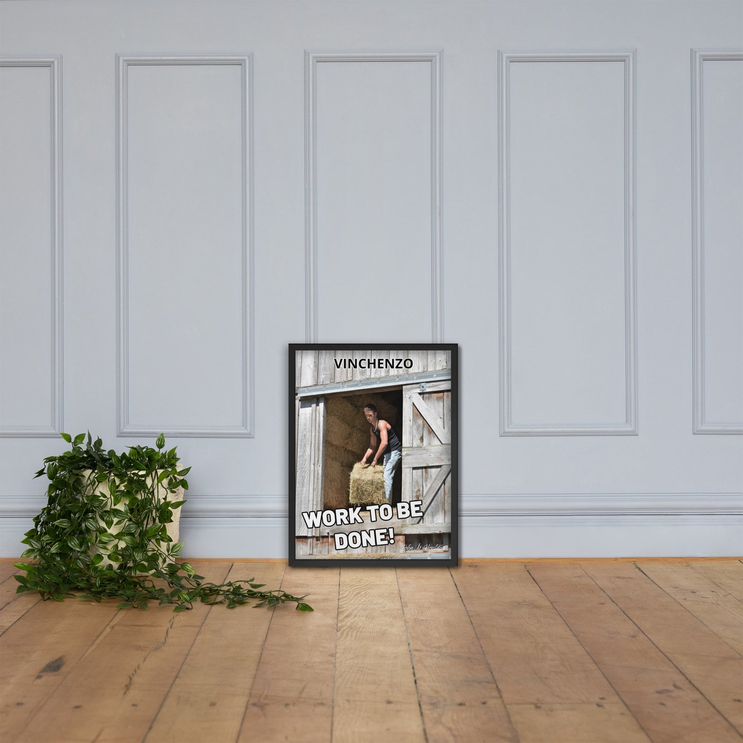 Work 954 Framed photo paper poster