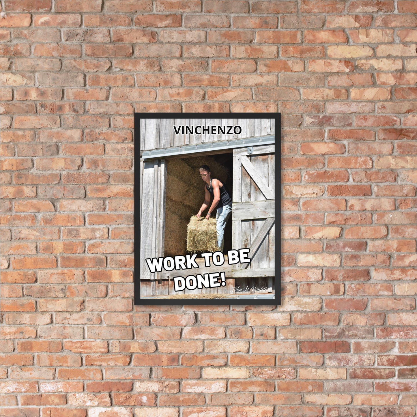 Work 954 Framed photo paper poster