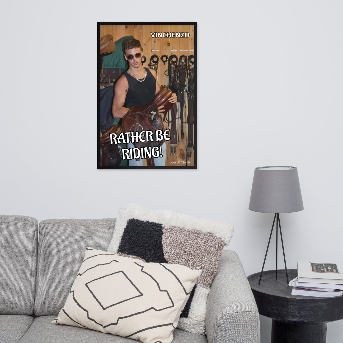 Rather Be Rding 954 Framed photo paper poster