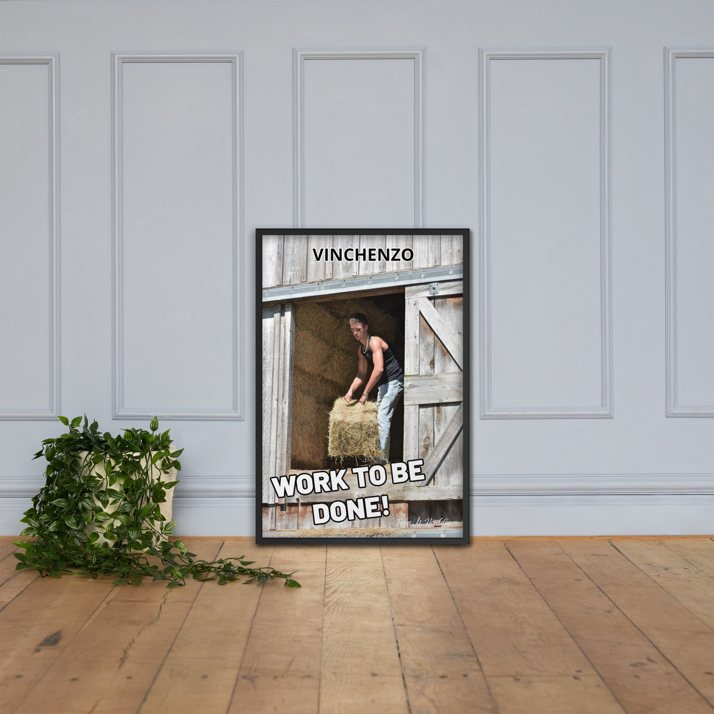 Work 954 Framed photo paper poster