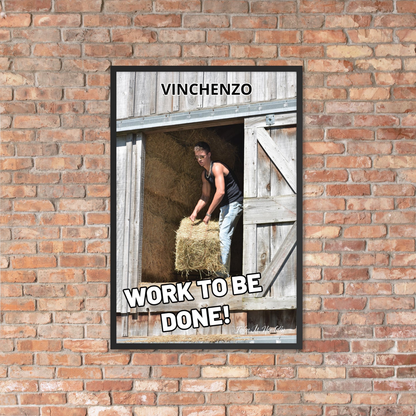 Work 954 Framed photo paper poster