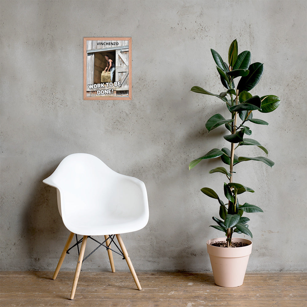 Work 954 Framed photo paper poster