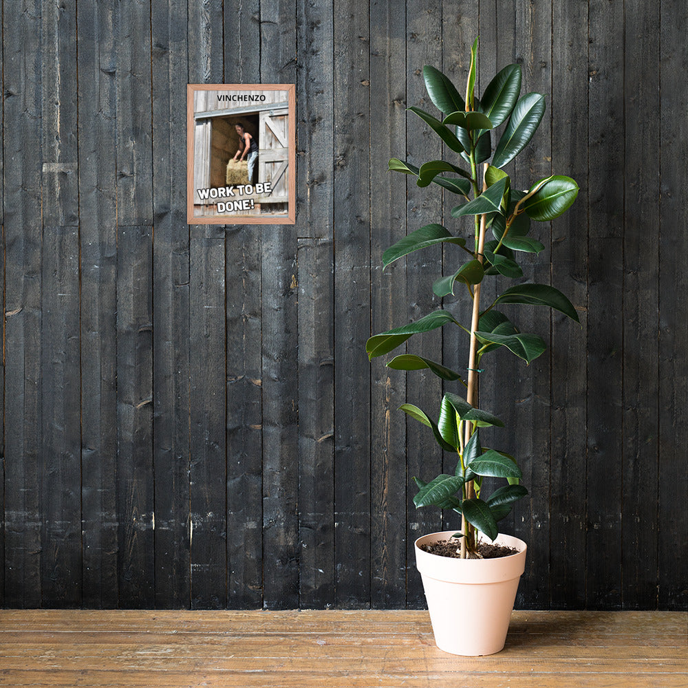 Work 954 Framed photo paper poster