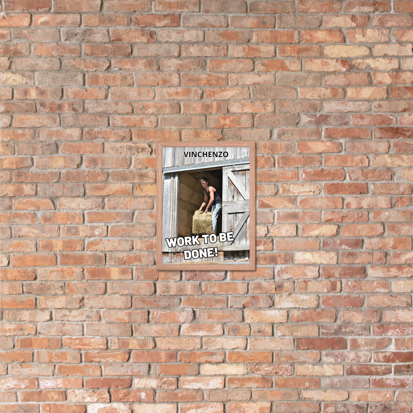 Work 954 Framed photo paper poster