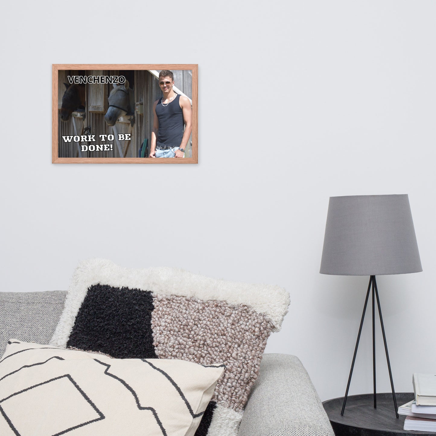 Work 954 Framed photo paper poster