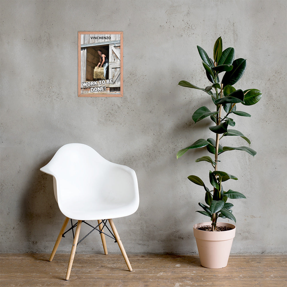 Work 954 Framed photo paper poster