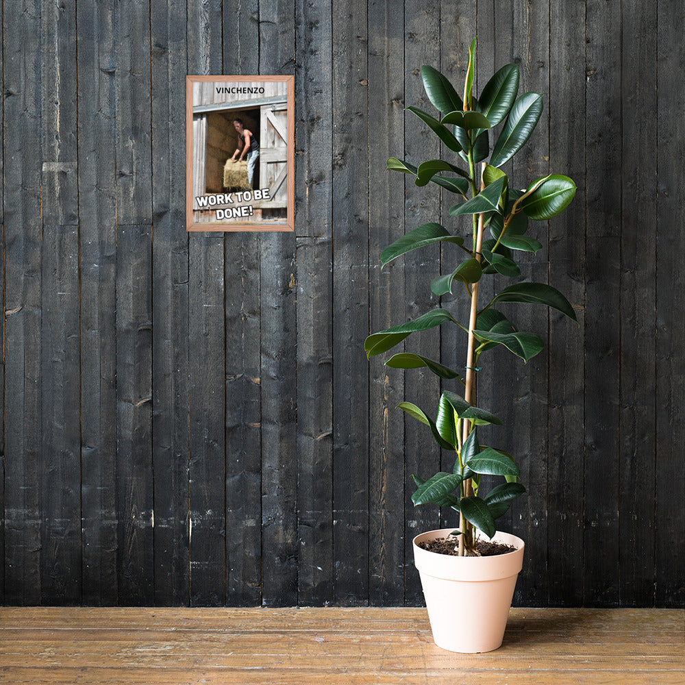 Work 954 Framed photo paper poster