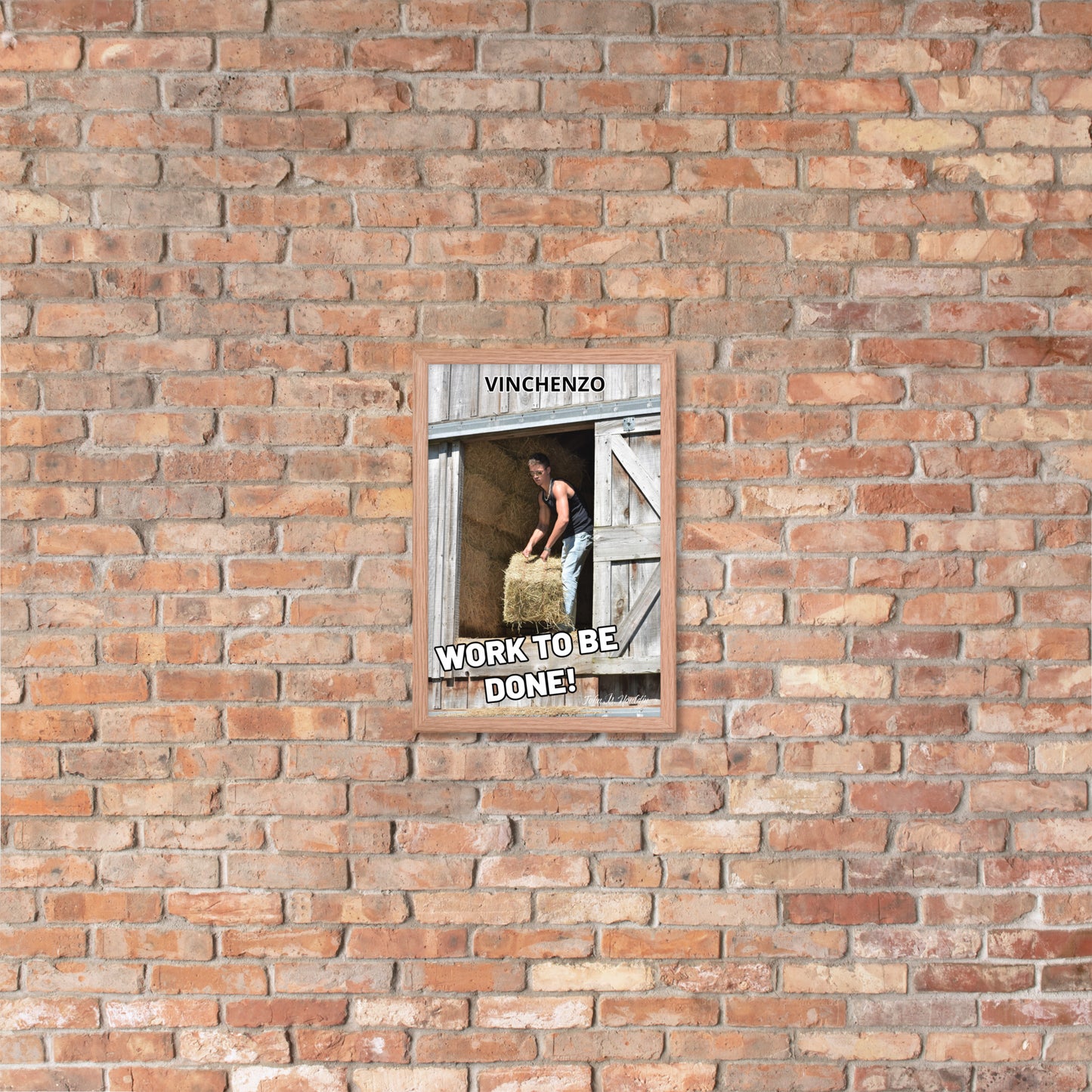 Work 954 Framed photo paper poster