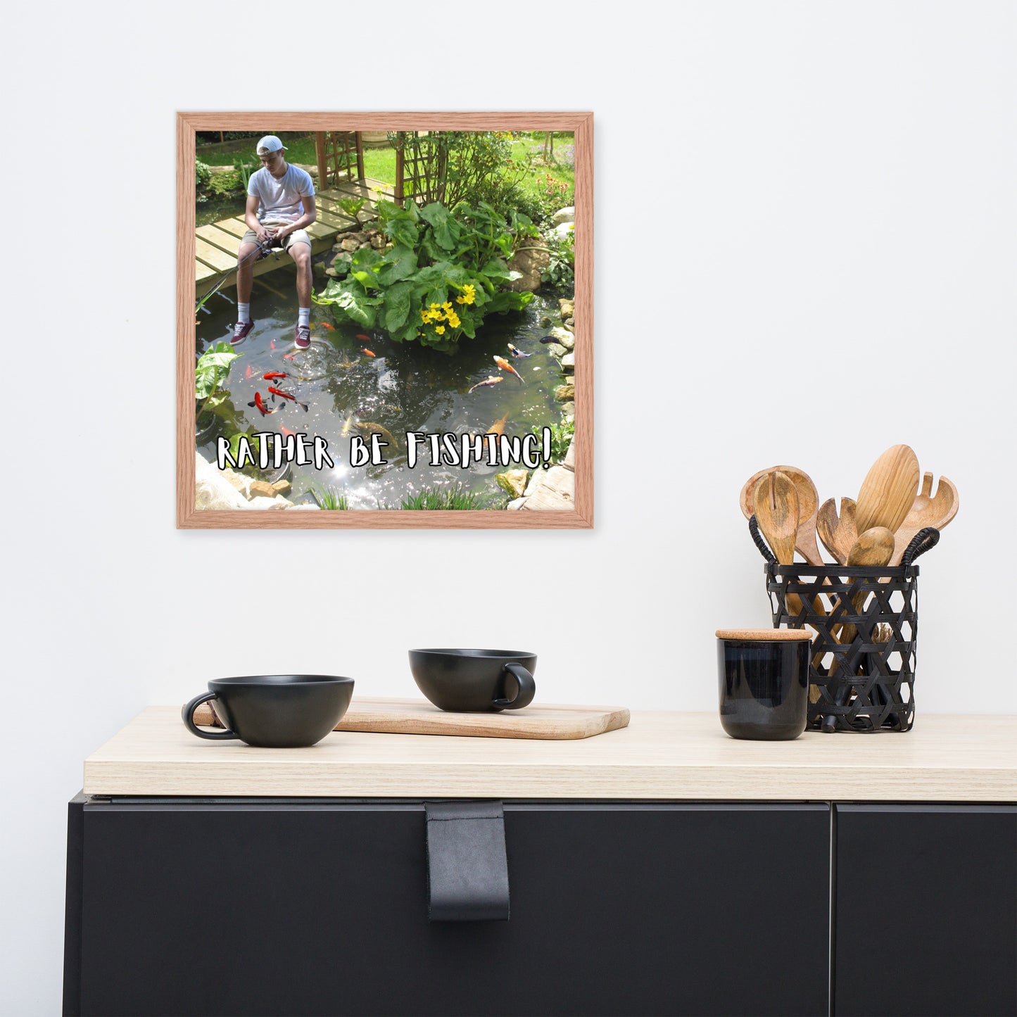 Rather Be Fishing 954 Framed photo paper poster