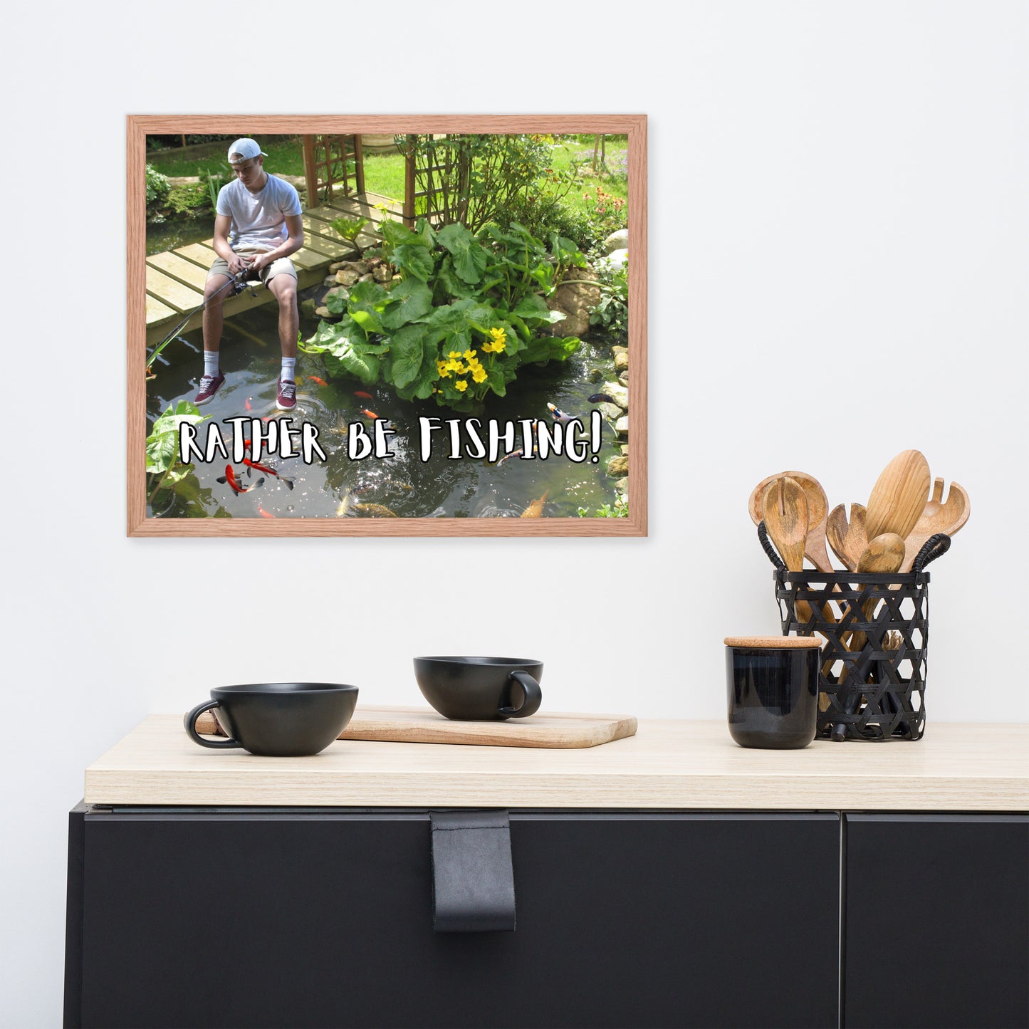 Rather Be Fishing 954 Framed photo paper poster