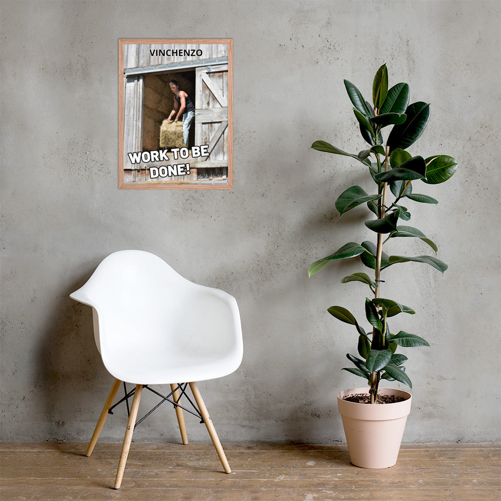Work 954 Framed photo paper poster