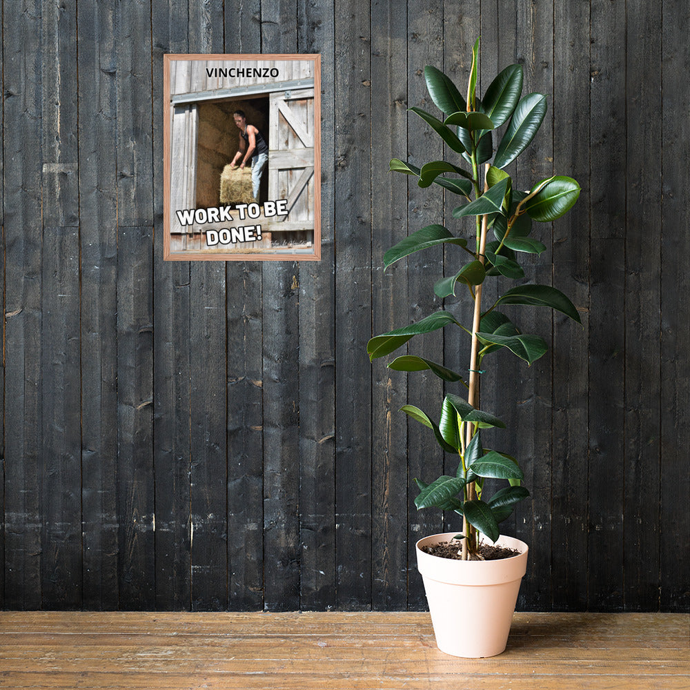 Work 954 Framed photo paper poster