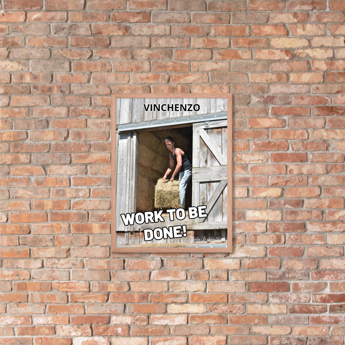 Work 954 Framed photo paper poster