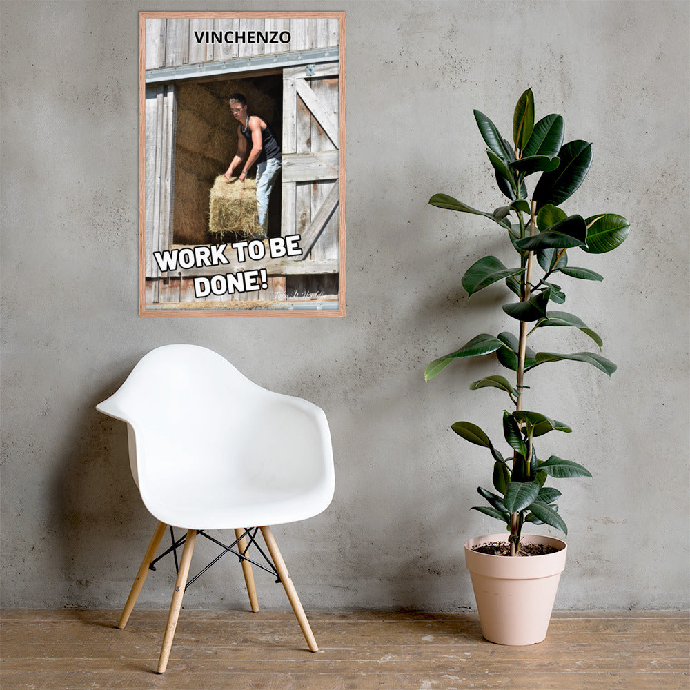 Work 954 Framed photo paper poster