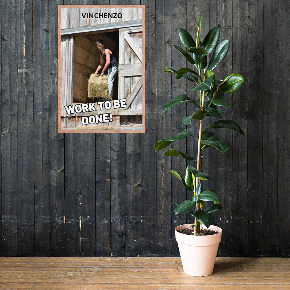 Work 954 Framed photo paper poster