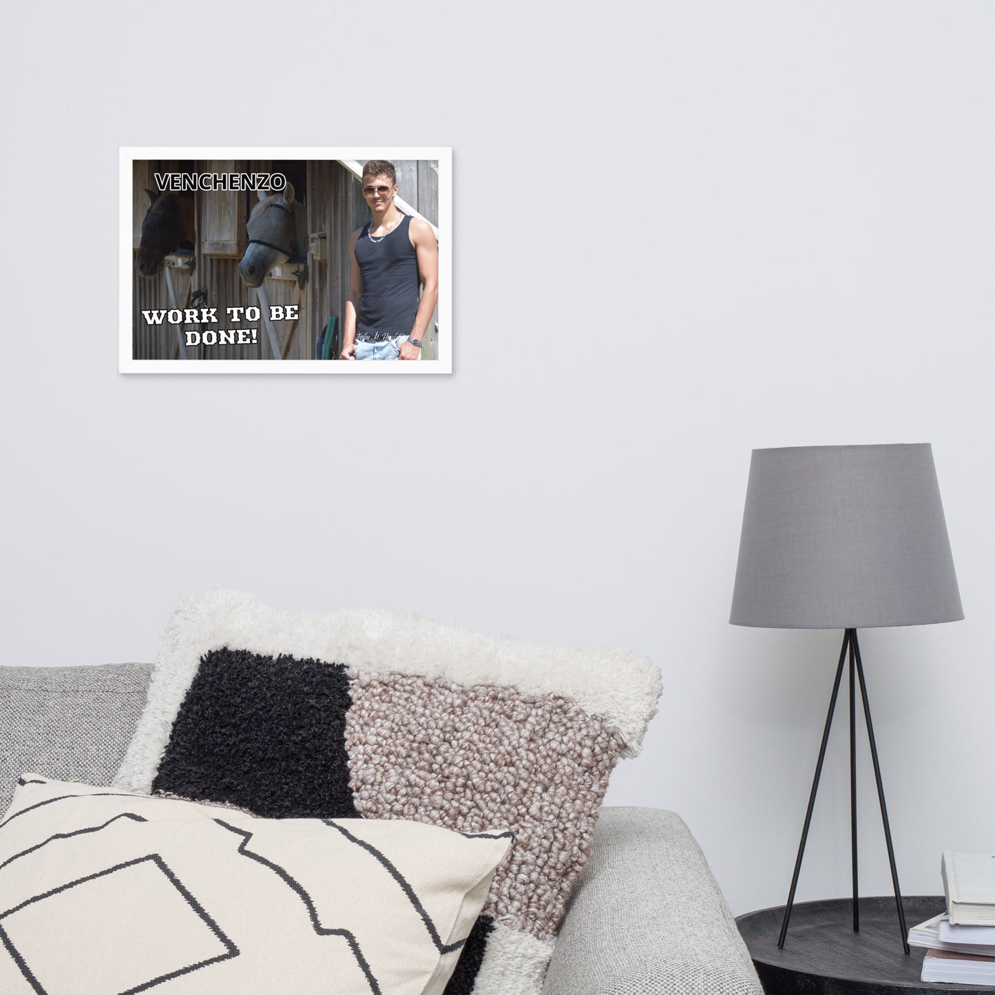 Work 954 Framed photo paper poster