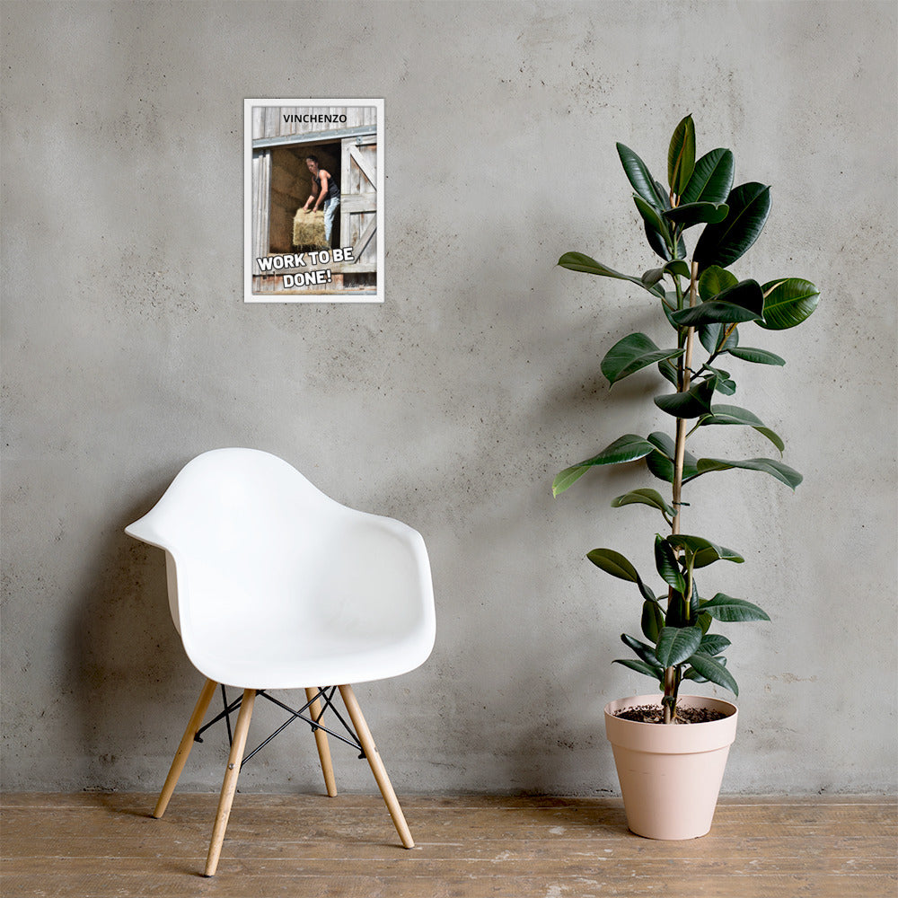 Work 954 Framed photo paper poster