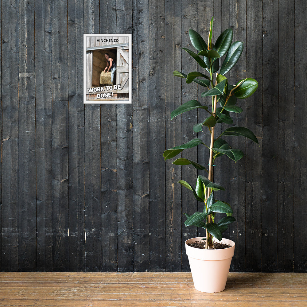 Work 954 Framed photo paper poster