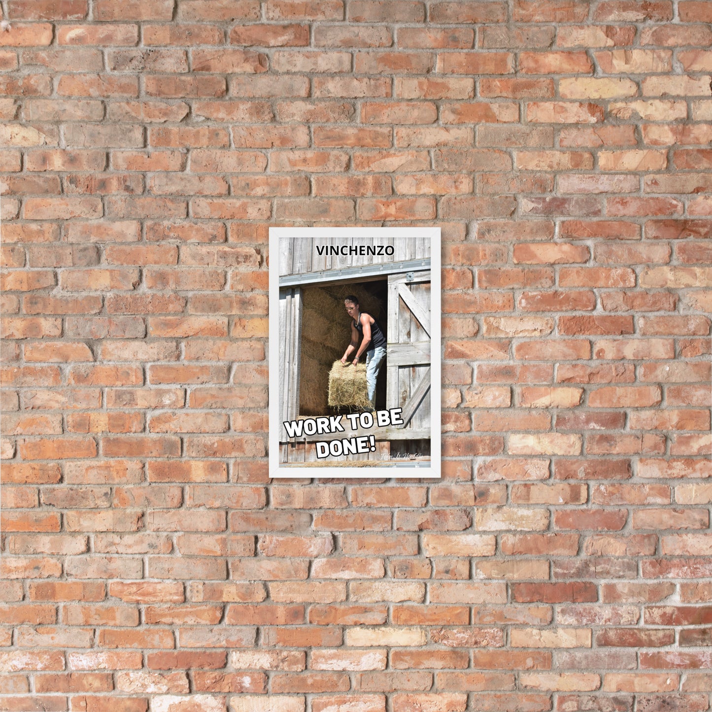Work 954 Framed photo paper poster