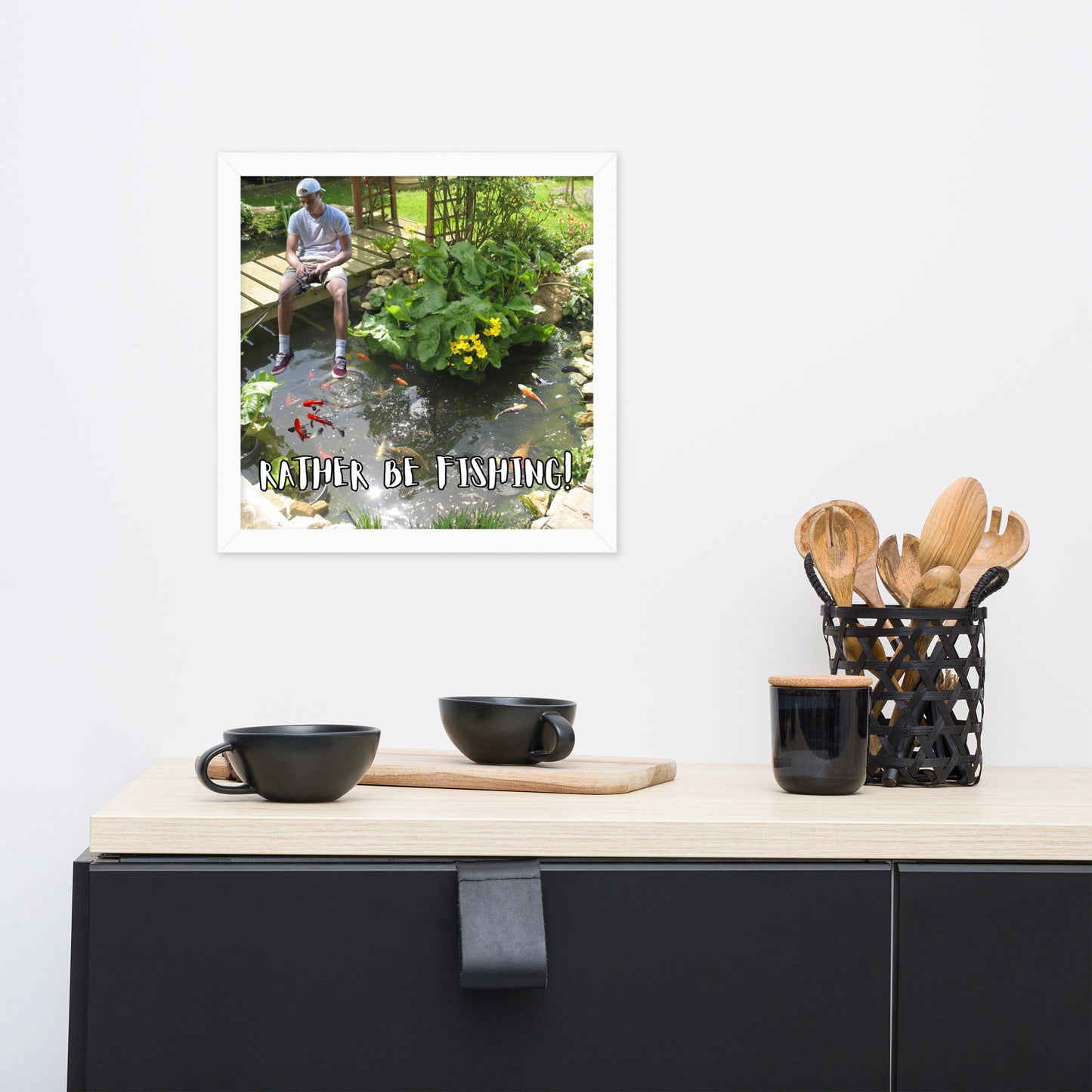 Rather Be Fishing 954 Framed photo paper poster