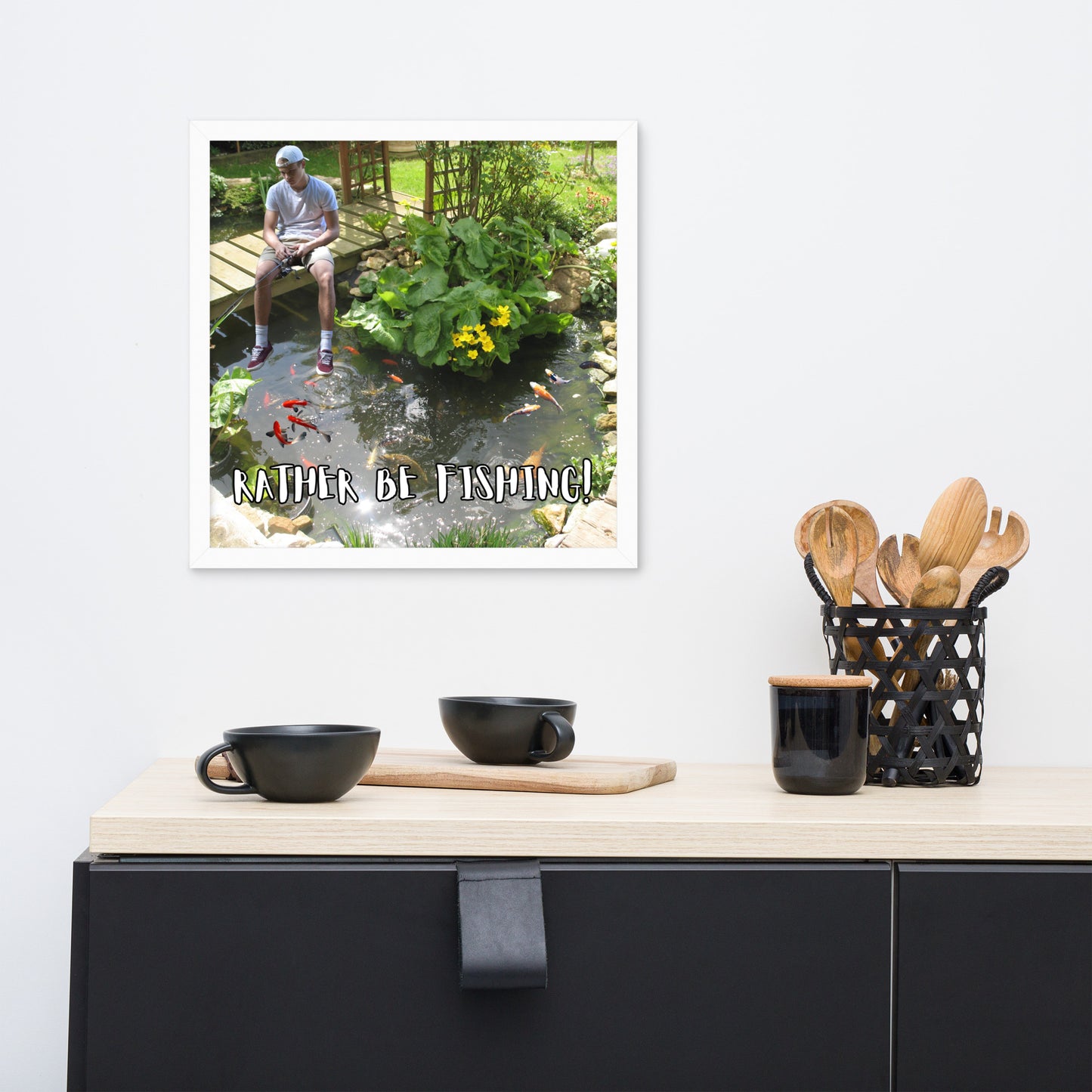 Rather Be Fishing 954 Framed photo paper poster
