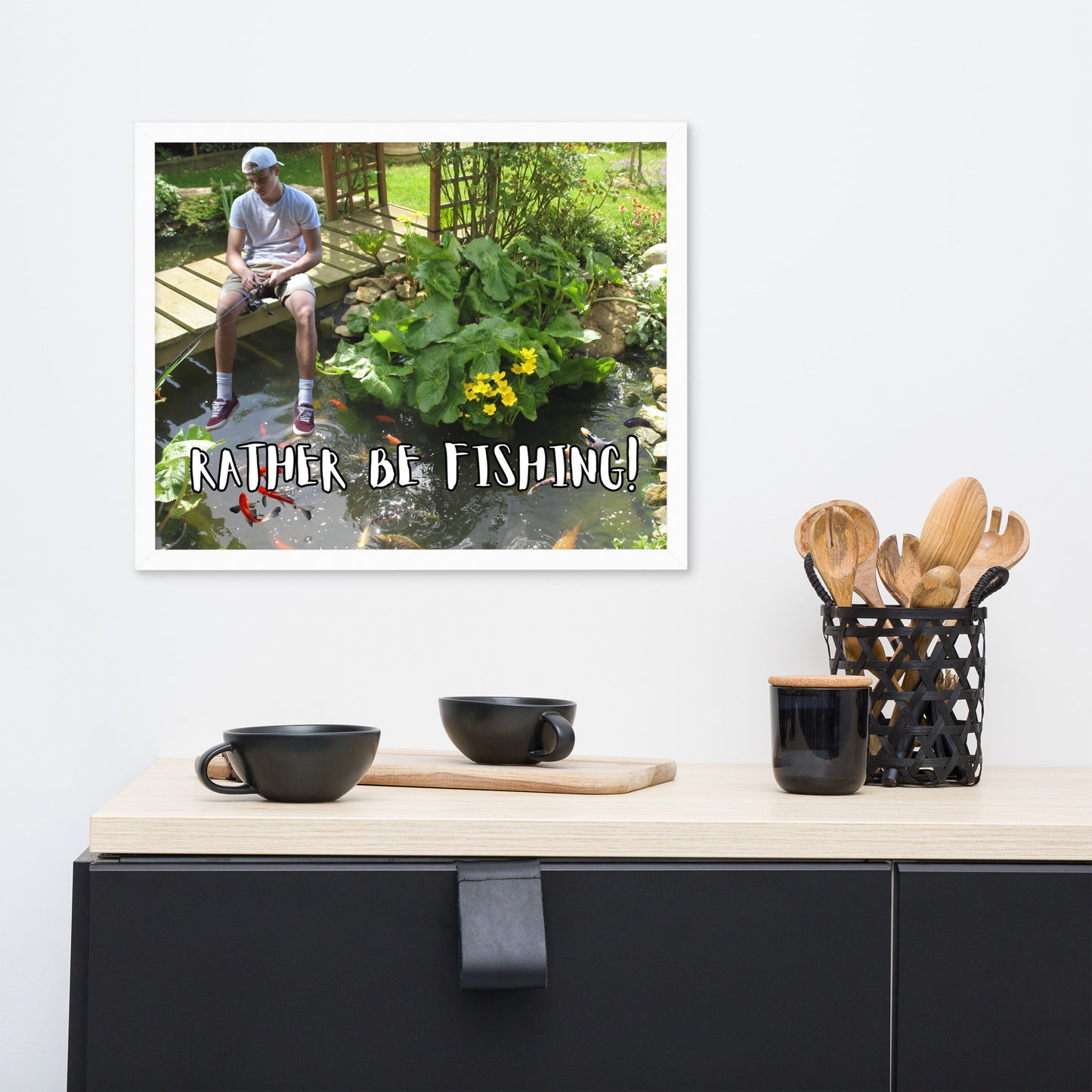 Rather Be Fishing 954 Framed photo paper poster