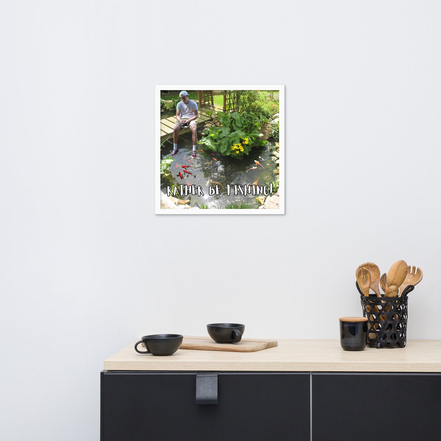 Rather Be Fishing 954 Framed photo paper poster