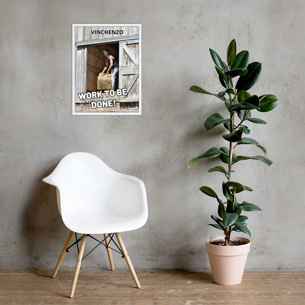 Work 954 Framed photo paper poster