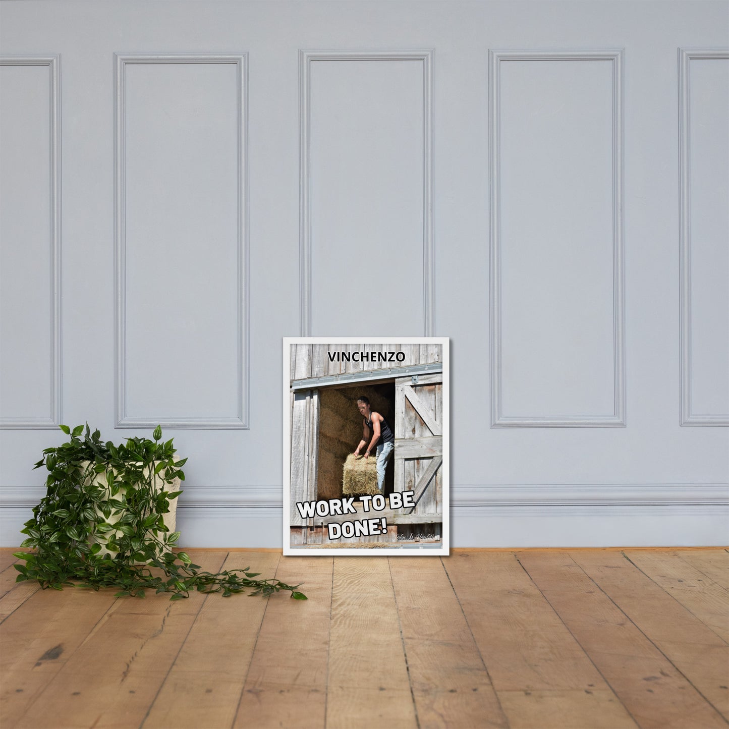 Work 954 Framed photo paper poster