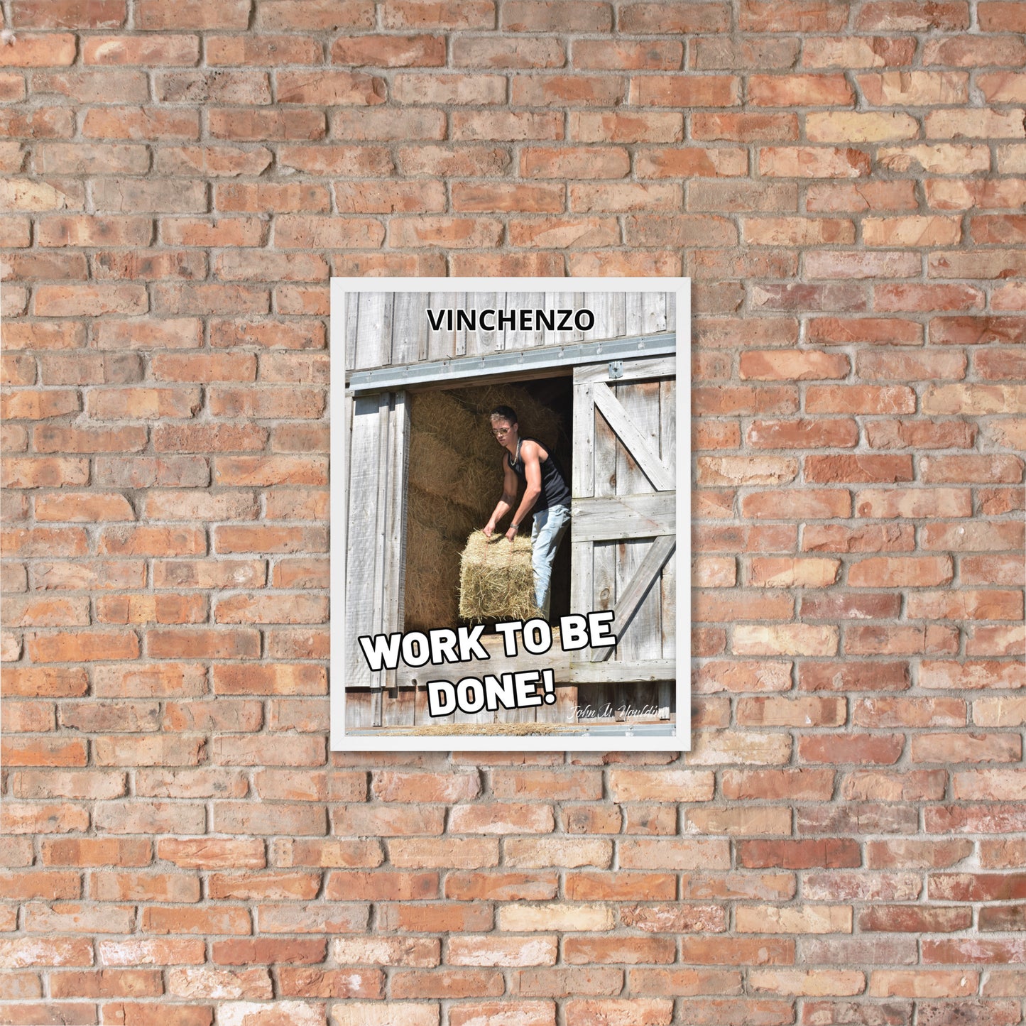 Work 954 Framed photo paper poster