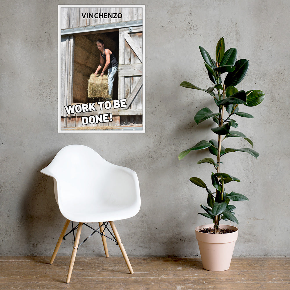 Work 954 Framed photo paper poster