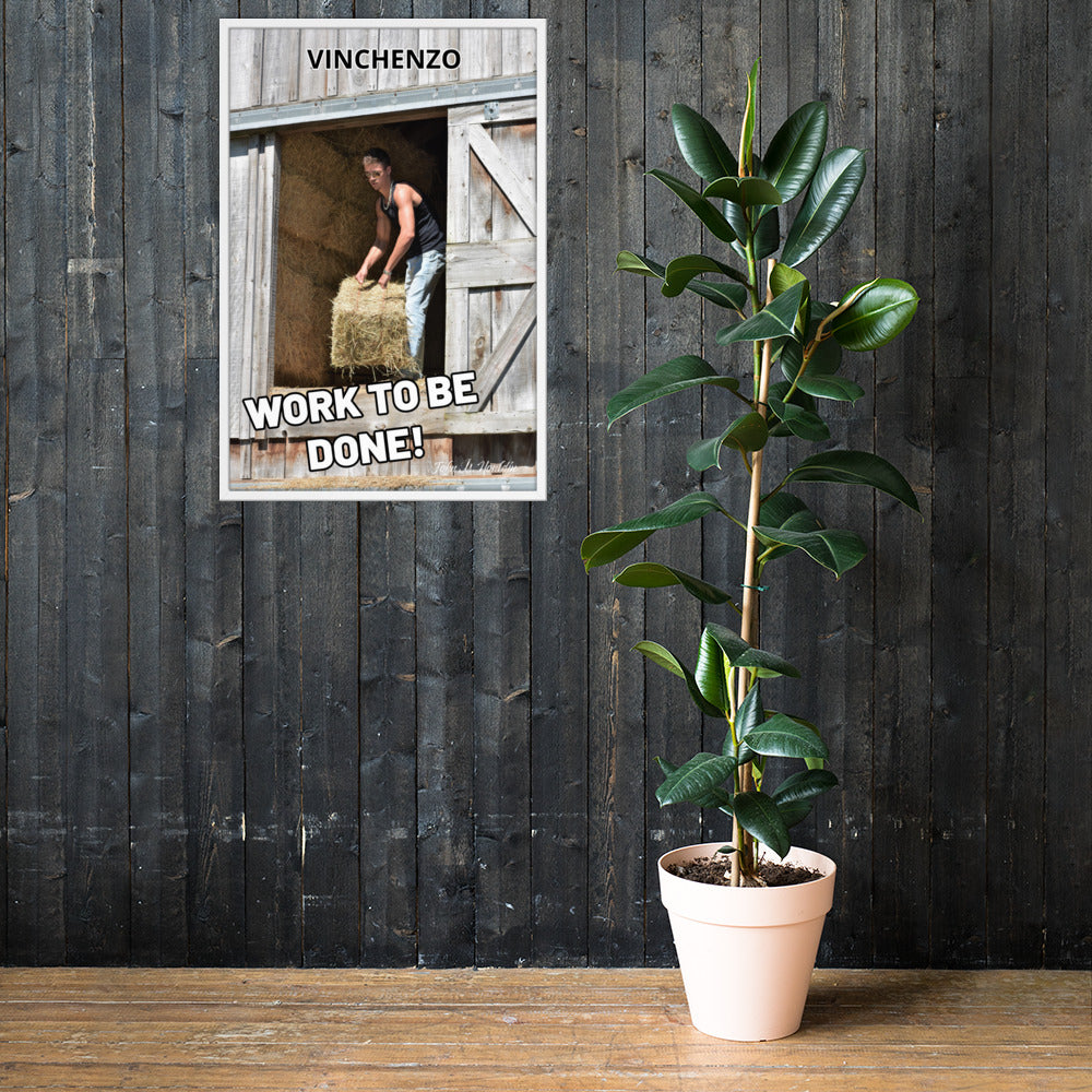 Work 954 Framed photo paper poster